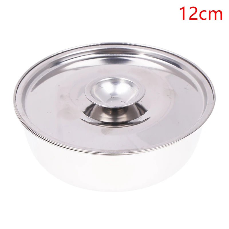 304 Stainless Steel Steamed Egg Bowl with Lids Fruit Salad Dessert Soup Stew Bowls Food Container Rice Noodles Bowl Tableware