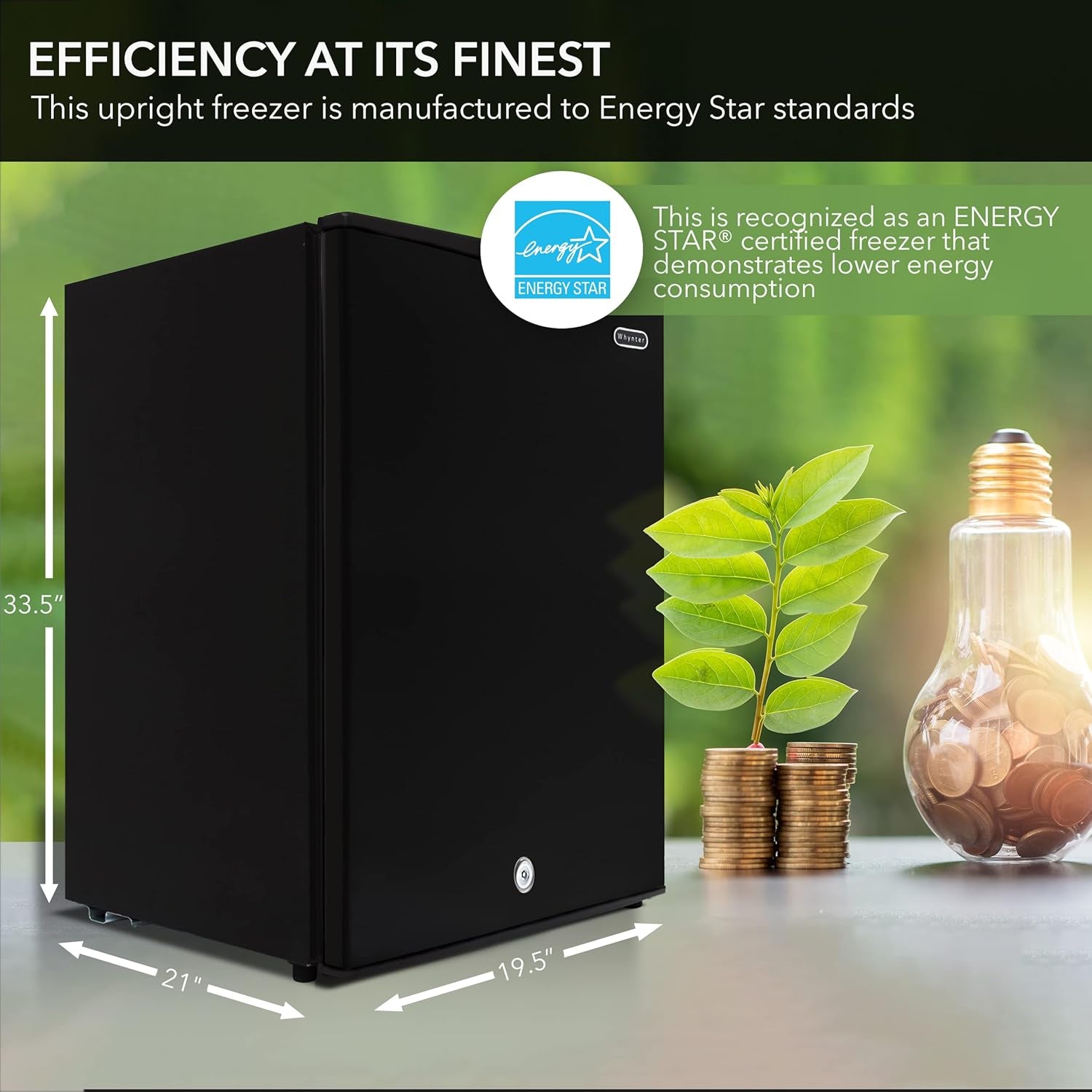 CUF-301BK 3 Cu. Ft Energy Star Upright Freezer with Lock – Black