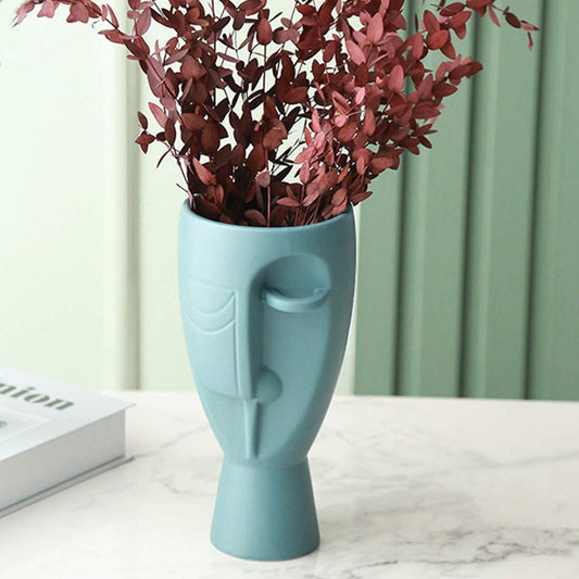 Face Art Vases, Delicately Carved Body Vases, Simple Ceramic Vases, Creative Floral Vases, Home Office Decoration Vases