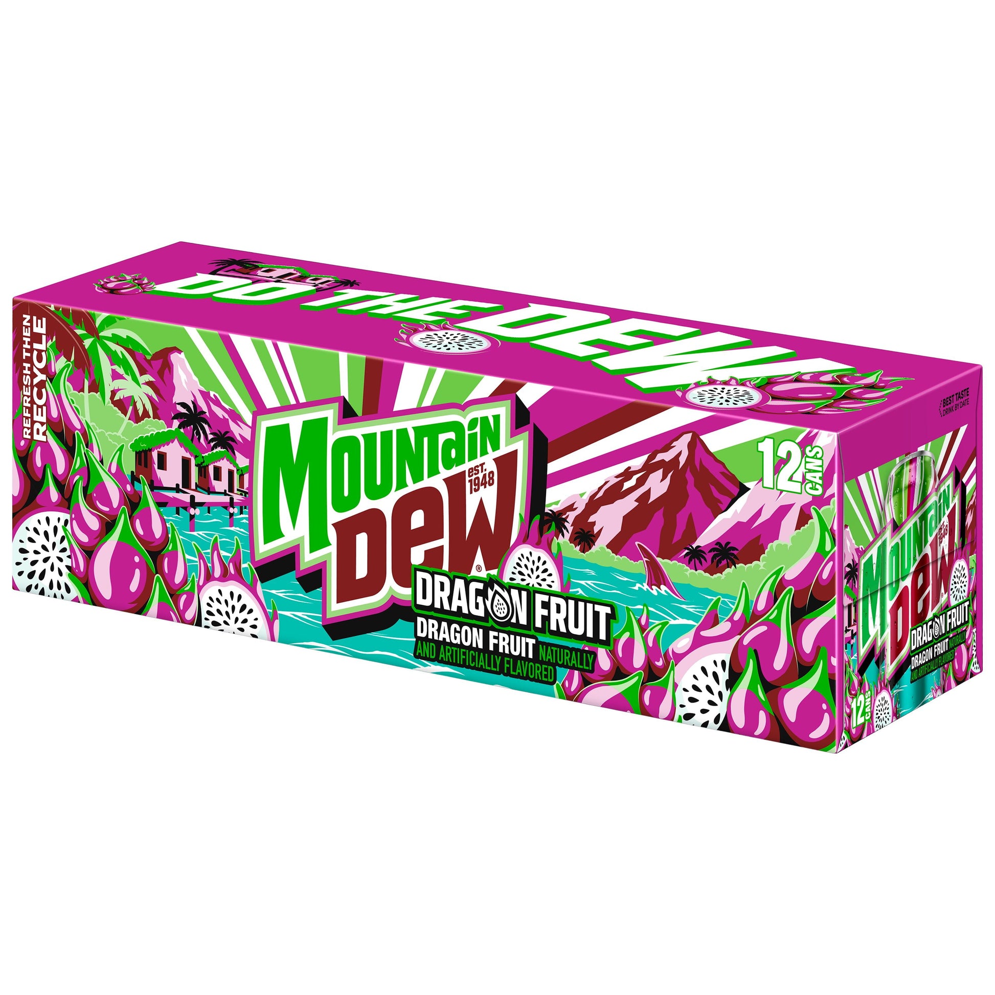 Soda Dragon Fruit 12 Fl Oz, 12 Count