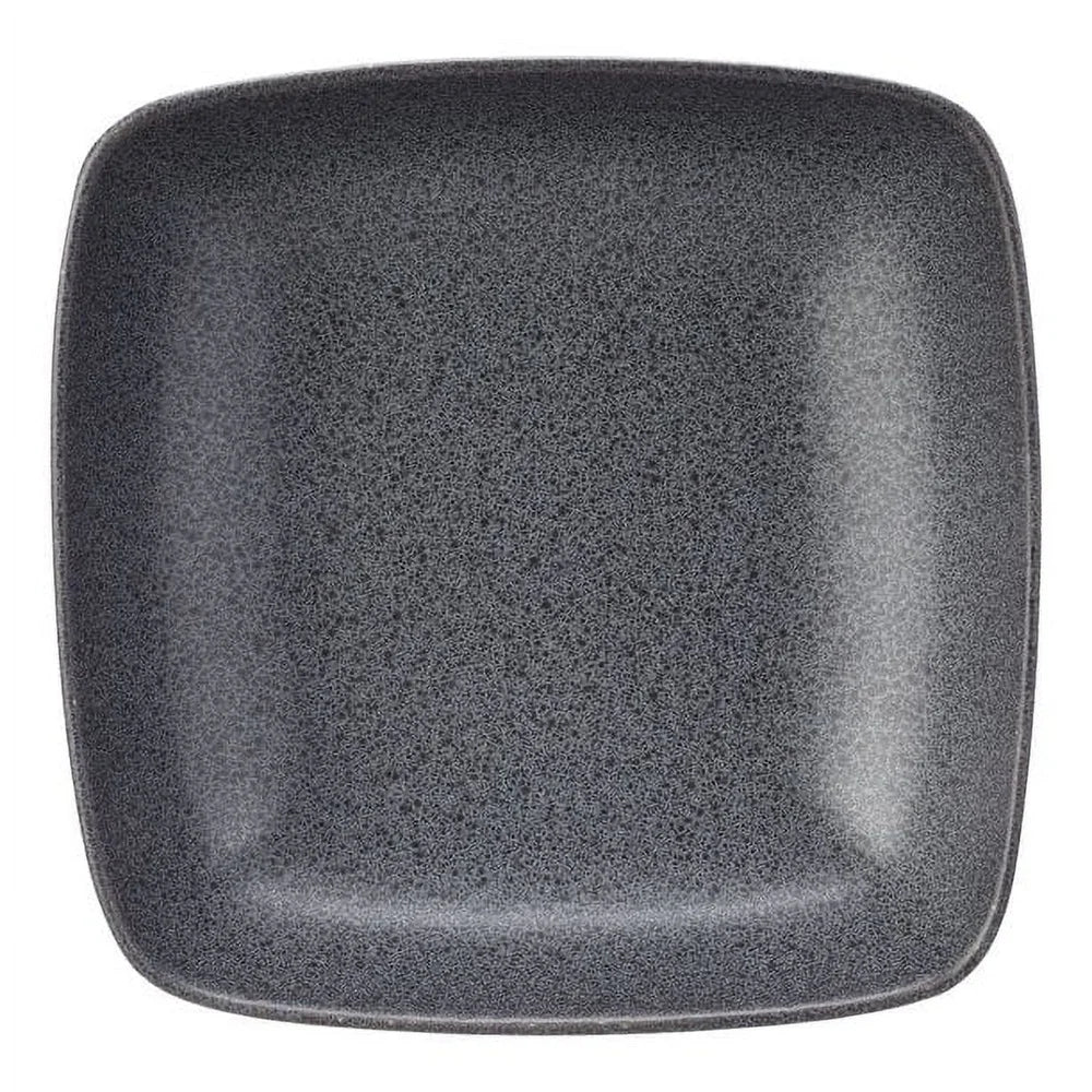 Square Stoneware Dinner Bowl Durable Reactive Glaze Mottled Design Microwave Dishwasher Safe Unique Kitchen Decor Modern Dining