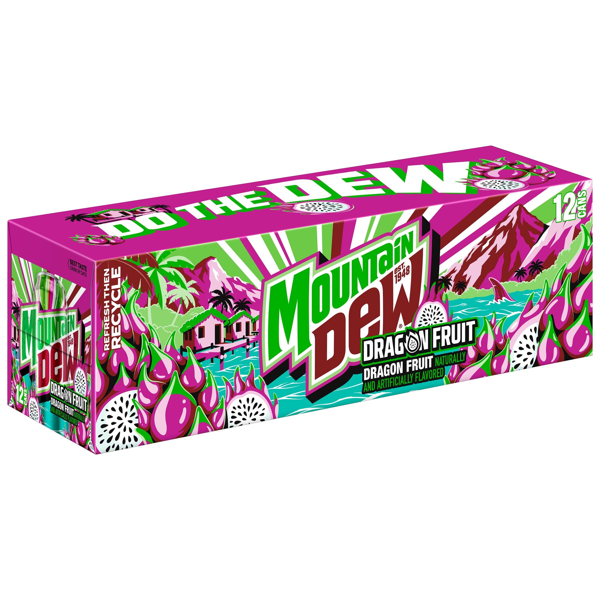 Soda Dragon Fruit 12 Fl Oz, 12 Count