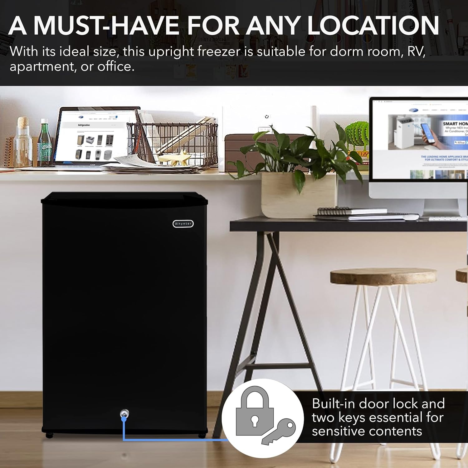CUF-301BK 3 Cu. Ft Energy Star Upright Freezer with Lock – Black