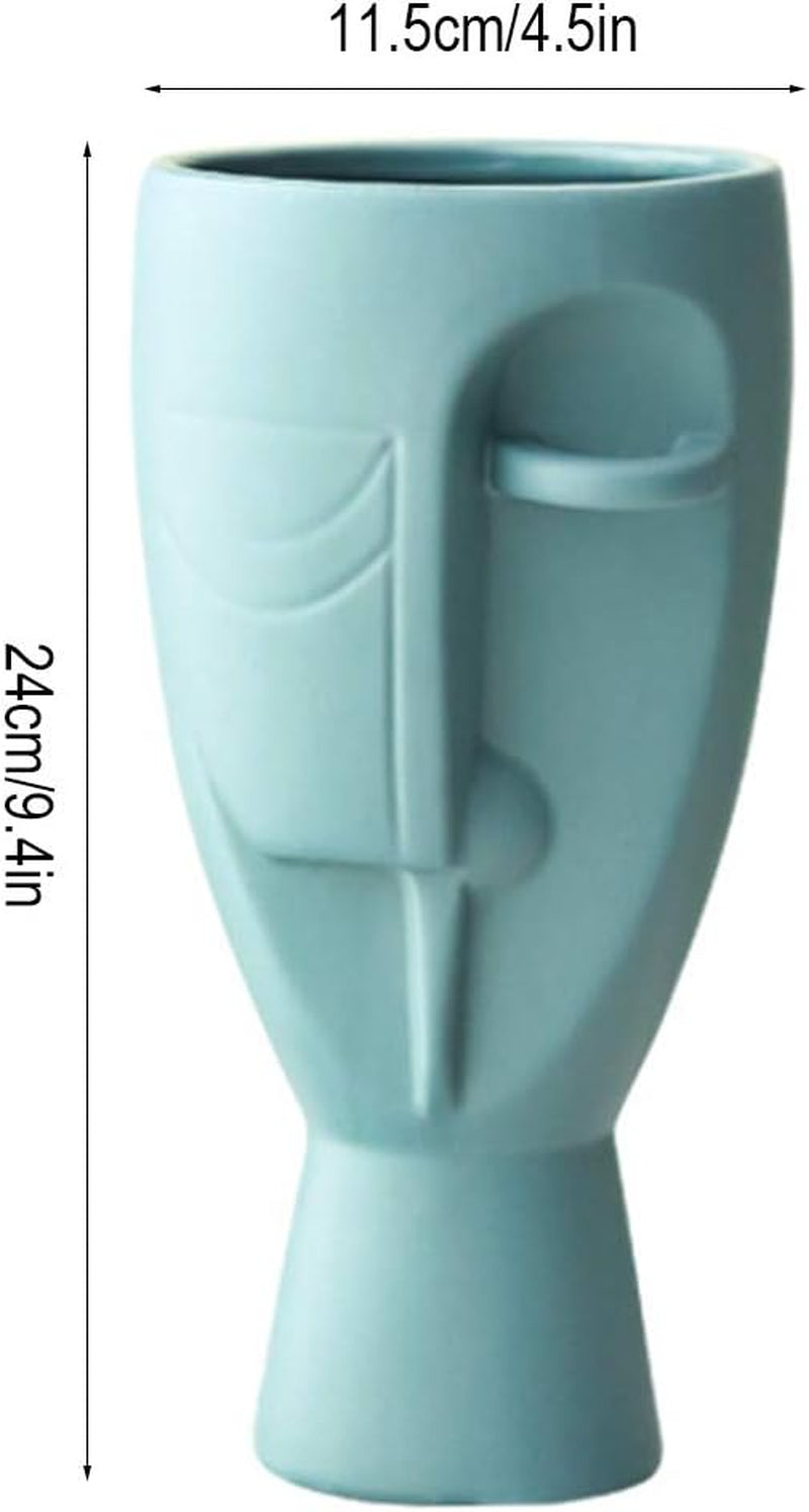 Face Art Vases, Delicately Carved Body Vases, Simple Ceramic Vases, Creative Floral Vases, Home Office Decoration Vases