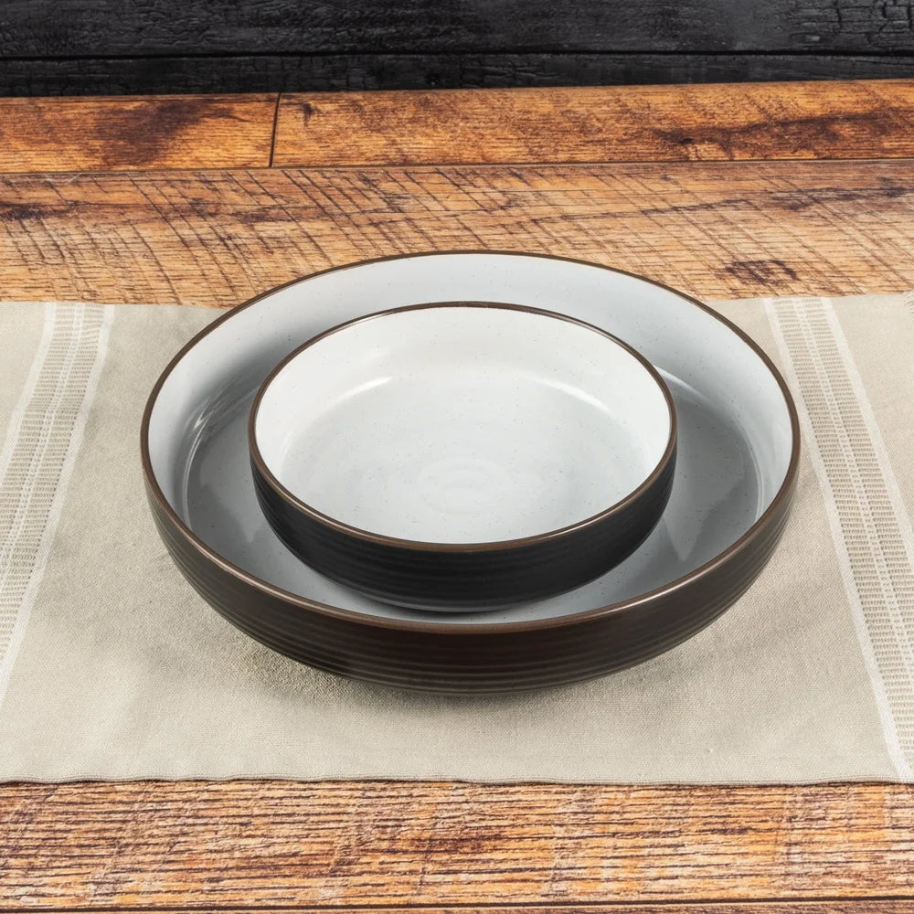 Ceramic Serving Bowl Dishwasher Safe round Bowl Perfect Soups Salads Comfort Foods Rustic Dinnerware Essential