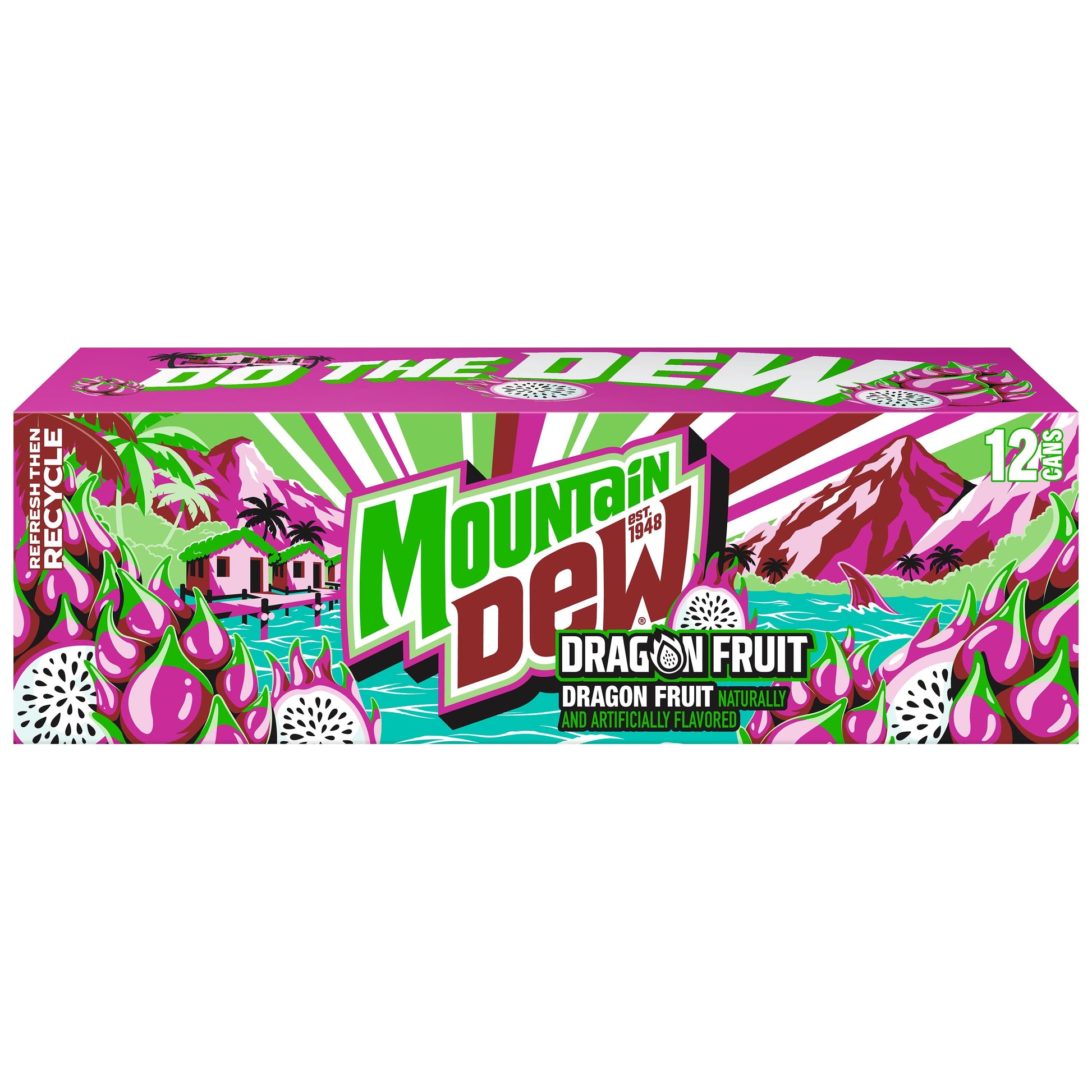 Soda Dragon Fruit 12 Fl Oz, 12 Count