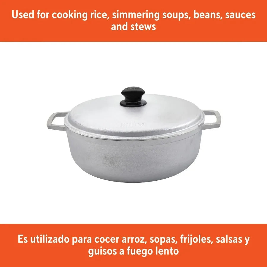 IMUSA 1.5/2.5/5.2Qt Cast Aluminum Caldero 3Pc Set - 18/22/28Cm