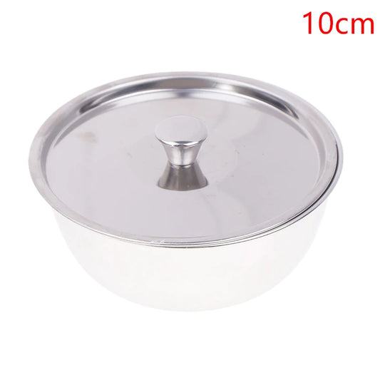 304 Stainless Steel Steamed Egg Bowl with Lids Fruit Salad Dessert Soup Stew Bowls Food Container Rice Noodles Bowl Tableware
