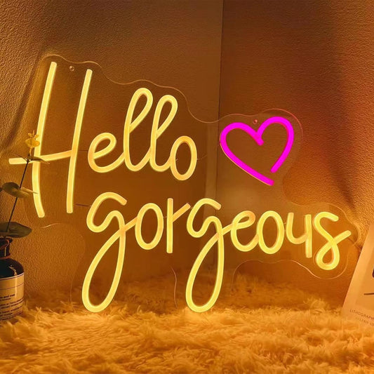 Let'S Party Neon Sign Lights for Wall Decor for Bedroom Home Decoration 5V USB Party Decoration (Warm, 19.7 * 13.78Imch)